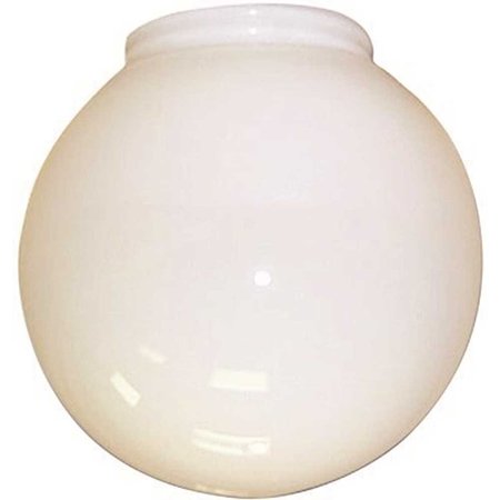 MONUMENT 6 in. Hand-Blown Glass White Globe with 3-1/8 in. Fitter, 4PK 2489648